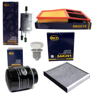 Filter Set Inspektion Kraftstofffilter ST 6108 + lfilter SM 5085 + lablassschraube 15374 + Luftfilter SB 2218 + Innenraumfilter SAK 291