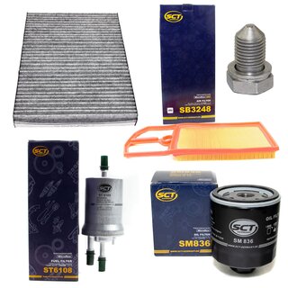 Filter Set Inspektion Kraftstofffilter ST 6108 + lfilter SM 836 + lablassschraube 48871 + Luftfilter SB 3248 + Innenraumfilter SAK 144
