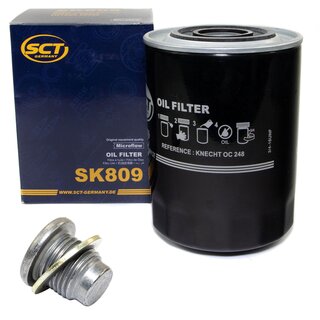 Oilfilter with oildrain plug oil filter SK 809 + oil drain plug 101250