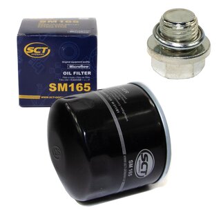 Oilfilter with oildrain plug oil filter SM 165 + oil drain plug 30269