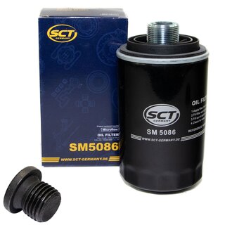 Oilfilter with oildrain plug oil filter SM 5086 + oil drain plug 48874