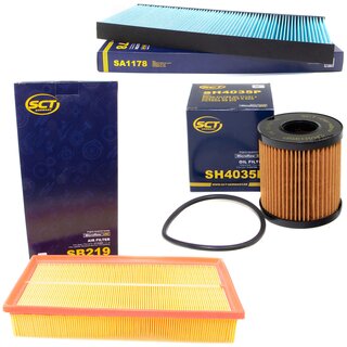 Filter set air filter SB 219 + cabin air filter SA 1178 + oilfilter SH 4035 P