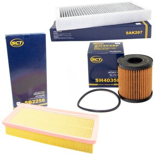 Filter Set Luftfilter SB 2258 + Innenraumfilter SAK 267 + lfilter SH 4035 P