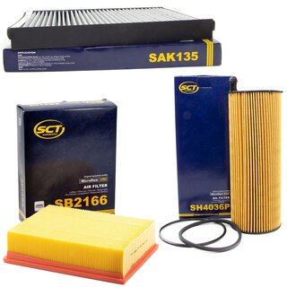 Filter Set Luftfilter SB 2166 + Innenraumfilter SAK 135 + lfilter SH 4036 P