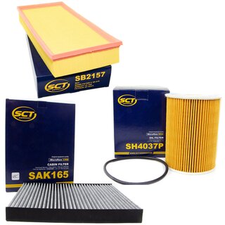 Filter set air filter SB 2157 + cabin air filter SAK 165 + oilfilter SH 4037 P