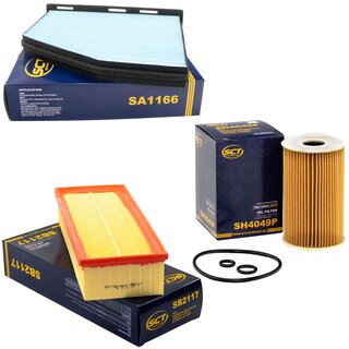 Filter Set Luftfilter SB 2117 + Innenraumfilter SA 1166 + lfilter SH 4049 P