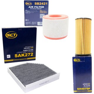 Filter Set Luftfilter SB 2421 + Innenraumfilter SAK 272 + lfilter SH 4079 P