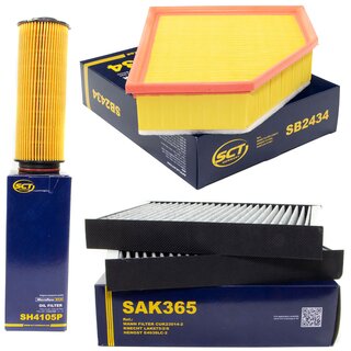 Filter Set Luftfilter SB 2434 + Innenraumfilter SAK 365 + lfilter SH 4105 P