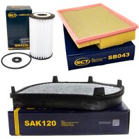Filter Set Luftfilter SB 043 + Innenraumfilter SAK 120 +...