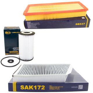 Filter Set Luftfilter SB 537 + Innenraumfilter SAK 172 + lfilter SH 425 L