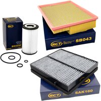 Filter Set Luftfilter SB 043 + Innenraumfilter SAK 160 +...