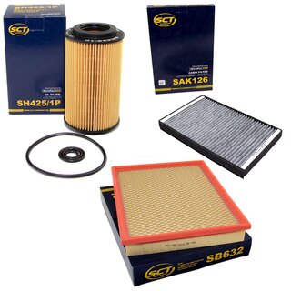 Filter set air filter SB 632 + cabin air filter SAK 126 + oilfilter SH 425/1 P
