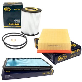 Filter set air filter SB 035 + cabin air filter SA 1154 + oilfilter SH 426 L