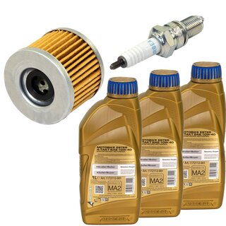 Maintenance package oil 3 liters + oil filter + spark plug