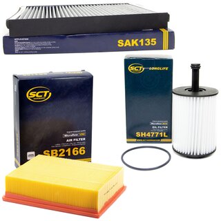 Filter Set Luftfilter SB 2166 + Innenraumfilter SAK 135 + lfilter SH 4771 L