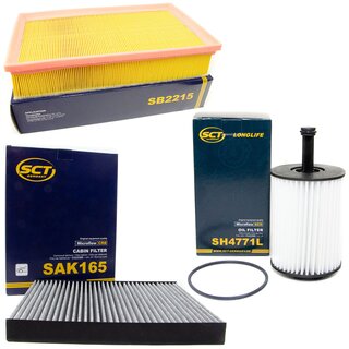 Filter Set Luftfilter SB 2215 + Innenraumfilter SAK 165 + lfilter SH 4771 L