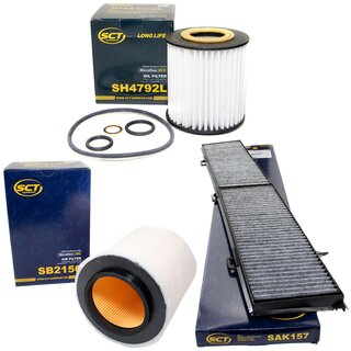 Filter set air filter SB 2156 + cabin air filter SAK 157 + oilfilter SH 4792 L
