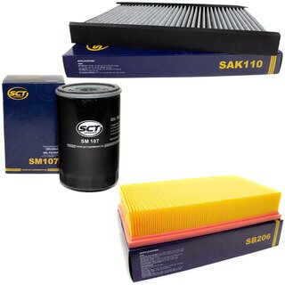 Filter Set Luftfilter SB 206 + Innenraumfilter SAK 110 + lfilter SM 107