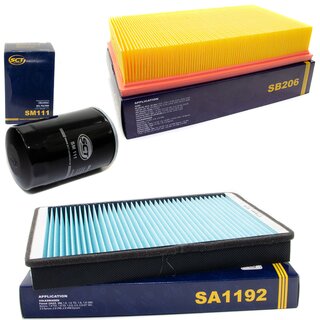 Filter Set Luftfilter SB 206 + Innenraumfilter SA 1192 + lfilter SM 111