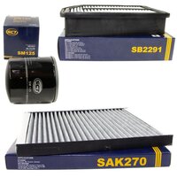 Filter Set Luftfilter SB 2291 + Innenraumfilter SAK 270 +...