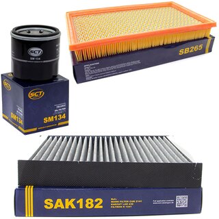 Filter Set Luftfilter SB 265 + Innenraumfilter SAK 182 + lfilter SM 134