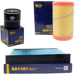 Filter Set Luftfilter SB 674 + Innenraumfilter SA 1101 + lfilter SM 134
