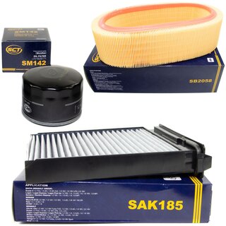 Filter Set Luftfilter SB 2058 + Innenraumfilter SAK 185 + lfilter SM 142