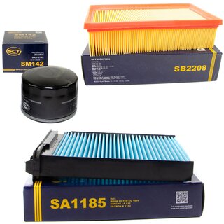 Filter Set Luftfilter SB 2208 + Innenraumfilter SA 1185 + lfilter SM 142
