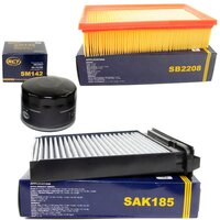 Filter Set Luftfilter SB 2208 + Innenraumfilter SAK 185 +...