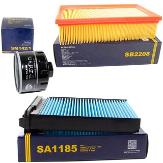Filter Set Luftfilter SB 2208 + Innenraumfilter SA 1185 + lfilter SM 142/1