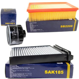 Filter Set Luftfilter SB 2208 + Innenraumfilter SAK 185 + lfilter SM 142/1
