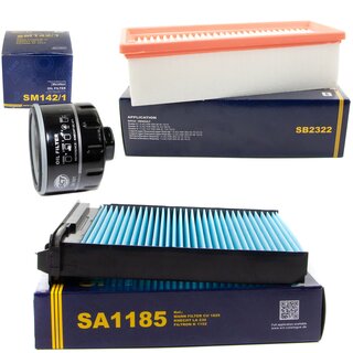 Filter Set Luftfilter SB 2322 + Innenraumfilter SA 1185 + lfilter SM 142/1