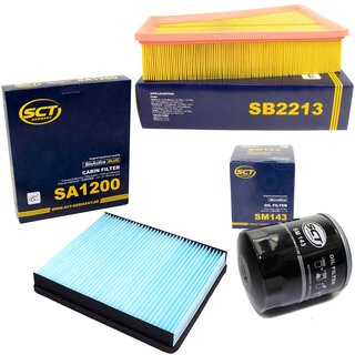 Filter Set Luftfilter SB 2213 + Innenraumfilter SA 1200 + lfilter SM 143