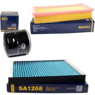 Filter Set Luftfilter SB 2253 + Innenraumfilter SA 1268 + lfilter SM 158