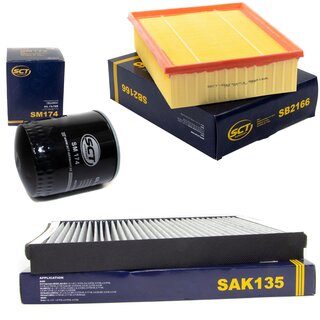 Filter Set Luftfilter SB 2166 + Innenraumfilter SAK 135 + lfilter SM 174