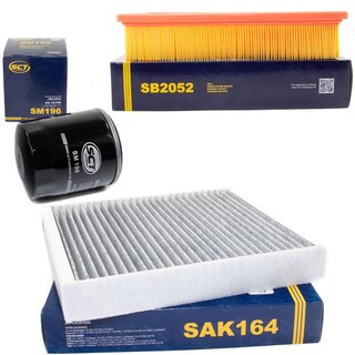 Filter Set Luftfilter SB 2052 + Innenraumfilter SAK 164 + lfilter SM 196