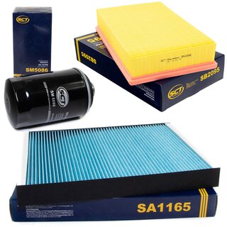 Filter Set Luftfilter SB 2095 + Innenraumfilter SA 1165 + lfilter SM 5086