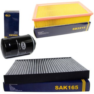 Filter set air filter SB 2215 + cabin air filter SAK 165 + oilfilter SM 5086