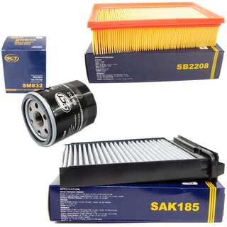 Filter Set Luftfilter SB 2208 + Innenraumfilter SAK 185 + lfilter SM 832
