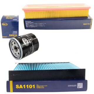 Filter Set Luftfilter SB 2179 + Innenraumfilter SA 1101 + lfilter SM 832