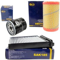 Filter set air filter SB 674 + cabin air filter SAK 185 +...