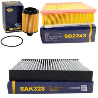 Filter Set Luftfilter SB 2243 + Innenraumfilter SAK 328 + lfilter SH 4066 P