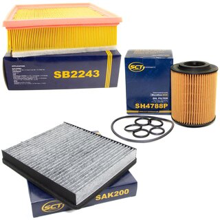 Filter Set Luftfilter SB 2243 + Innenraumfilter SAK 200 + lfilter SH 4788 P
