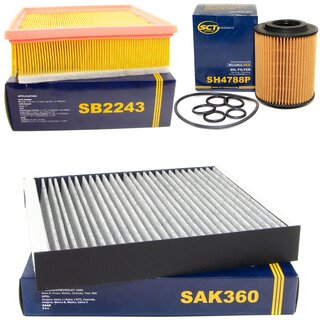 Filter Set Luftfilter SB 2243 + Innenraumfilter SAK 360 + lfilter SH 4788 P