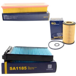 Filter Set Luftfilter SB 2179 + Innenraumfilter SA 1185 + lfilter SH 4786 P