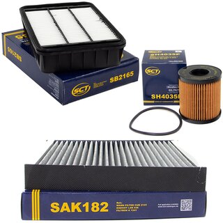 Filter Set Luftfilter SB 2165 + Innenraumfilter SAK 182 + lfilter SH 4035 P