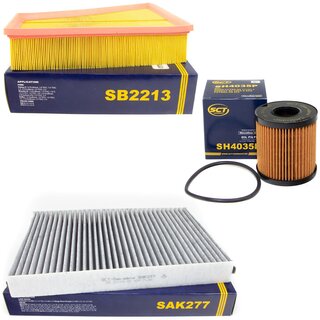 Filter set air filter SB 2213 + cabin air filter SAK 277 + oilfilter SH 4035 P