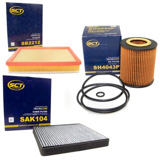 Filter Set Luftfilter SB 2212 + Innenraumfilter SAK 104 + lfilter SH 4043 P