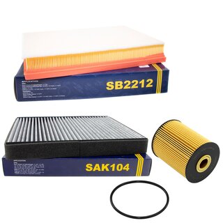 Filter Set Luftfilter SB 2212 + Innenraumfilter SAK 104 + lfilter SH 4043 P
