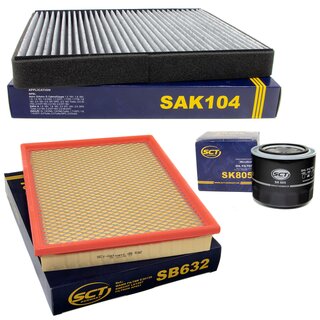 Filter set air filter SB 632 + cabin air filter SAK 104 + oilfilter SK 805